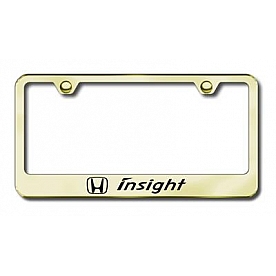 Automotive Gold License Plate Frame - Gold Stainless Steel - LFINSEG
