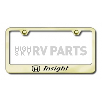 Automotive Gold License Plate Frame - Gold Stainless Steel - LFINSEG