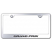 Automotive Gold License Plate Frame - Silver Stainless Steel - LFGPREC