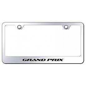 Automotive Gold License Plate Frame - Silver Stainless Steel - LFGPREC