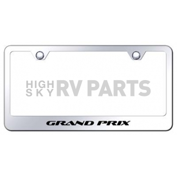 Automotive Gold License Plate Frame - Silver Stainless Steel - LFGPREC