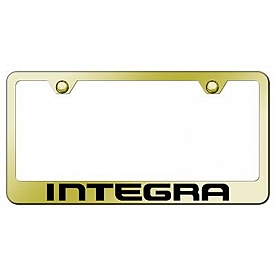 Automotive Gold License Plate Frame - Gold Stainless Steel - LFINTEG