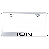 Automotive Gold License Plate Frame - Silver Stainless Steel - LFIONEC