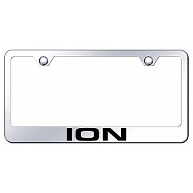 Automotive Gold License Plate Frame - Silver Stainless Steel - LFIONEC