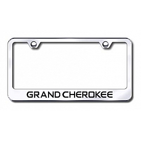 Automotive Gold License Plate Frame - Silver Stainless Steel - LFGRAEC