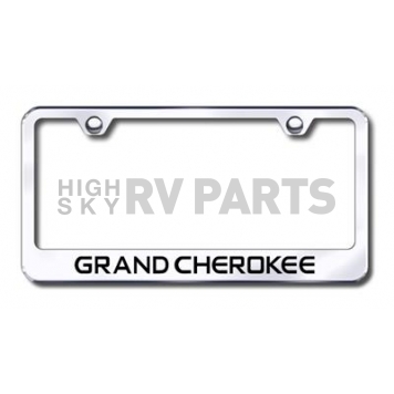 Automotive Gold License Plate Frame - Silver Stainless Steel - LFGRAEC