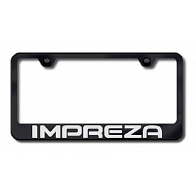 Automotive Gold License Plate Frame - Silver Stainless Steel - LFIPZEC