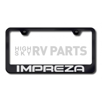 Automotive Gold License Plate Frame - Silver Stainless Steel - LFIPZEC