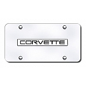 Automotive Gold License Plate - Corvette C4 Stainless Steel - COV4NCC