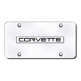 Automotive Gold License Plate - Corvette C4 Stainless Steel - COV4NCC