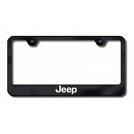 Automotive Gold License Plate Frame - Black Stainless Steel - LFJEEEB