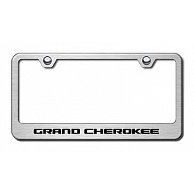 Automotive Gold License Plate Frame - Silver Stainless Steel - LFGRAES