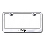 Automotive Gold License Plate Frame - Silver Stainless Steel - LFJEEEC