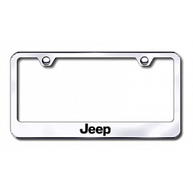 Automotive Gold License Plate Frame - Silver Stainless Steel - LFJEEEC