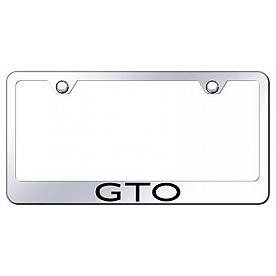 Automotive Gold License Plate Frame - Silver Stainless Steel - LFGTOEC