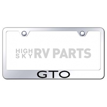 Automotive Gold License Plate Frame - Silver Stainless Steel - LFGTOEC