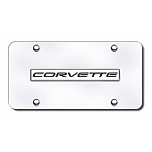 Automotive Gold License Plate - Corvette C5 Stainless Steel - COV5NCC