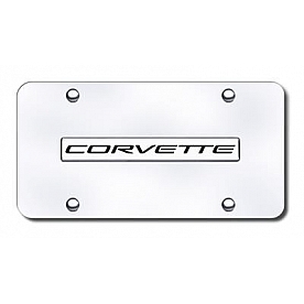 Automotive Gold License Plate - Corvette C5 Stainless Steel - COV5NCC