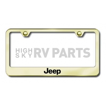 Automotive Gold License Plate Frame - Gold Stainless Steel - LFJEEEG