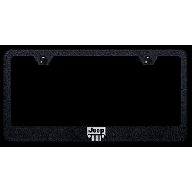 Automotive Gold License Plate Frame - Black Stainless Steel - LFJEEGERB