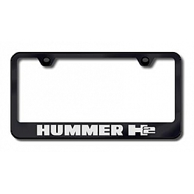 Automotive Gold License Plate Frame - Black Stainless Steel - LFH2EB