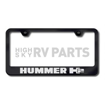 Automotive Gold License Plate Frame - Black Stainless Steel - LFH2EB