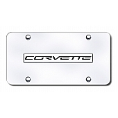 Automotive Gold License Plate - Corvette C6 Stainless Steel - COV6NCC