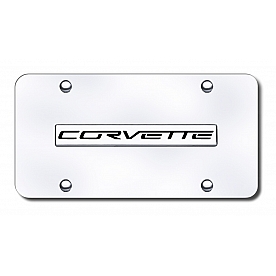 Automotive Gold License Plate - Corvette C6 Stainless Steel - COV6NCC