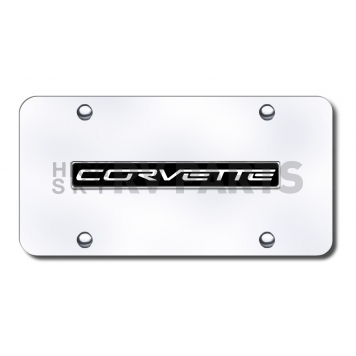 Automotive Gold License Plate - Corvette C6 Stainless Steel - COV6NCC-1