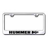 Automotive Gold License Plate Frame - Silver Stainless Steel - LFH2EC