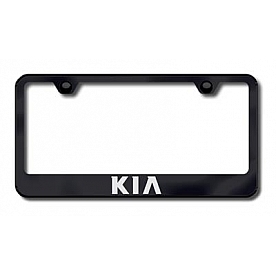Automotive Gold License Plate Frame - Black Stainless Steel - LFKIAEB