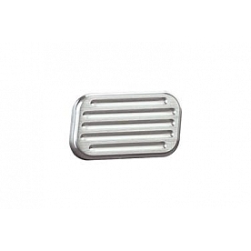 Lokar Performance Brake Pedal Pad - Aluminum Natural Ball Milled - BAG6002