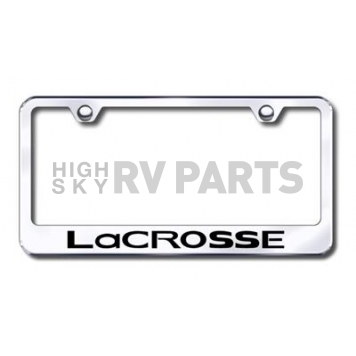 Automotive Gold License Plate Frame - Silver Stainless Steel - LFLACREC