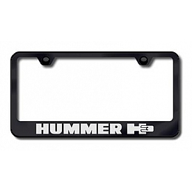 Automotive Gold License Plate Frame - Black Stainless Steel - LFH3EB