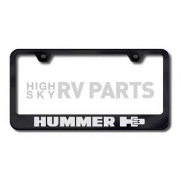 Automotive Gold License Plate Frame - Black Stainless Steel - LFH3EB