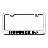 Automotive Gold License Plate Frame - Silver Stainless Steel - LFH3EC
