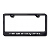 Automotive Gold License Plate Frame - Black Stainless Steel - LFLAISSEZB