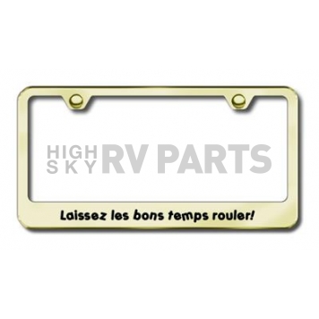 Automotive Gold License Plate Frame - Gold Stainless Steel - LFLAISSEZG