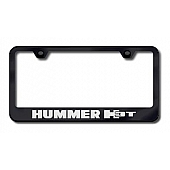 Automotive Gold License Plate Frame - Black Stainless Steel - LFH3TEB