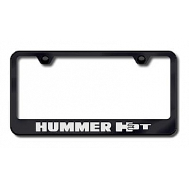 Automotive Gold License Plate Frame - Black Stainless Steel - LFH3TEB
