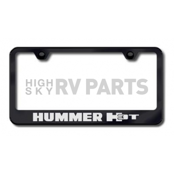Automotive Gold License Plate Frame - Black Stainless Steel - LFH3TEB