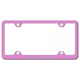 Automotive Gold License Plate Frame - Pink Stainless Steel - LFWACCEP