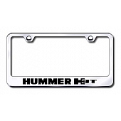 Automotive Gold License Plate Frame - Silver Stainless Steel - LFH3TEC