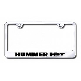 Automotive Gold License Plate Frame - Silver Stainless Steel - LFH3TEC