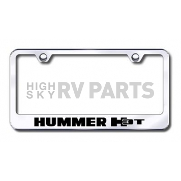Automotive Gold License Plate Frame - Silver Stainless Steel - LFH3TEC