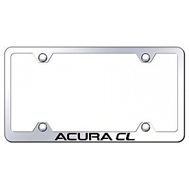 Automotive Gold License Plate Frame - Silver Stainless Steel - LFWACLEC