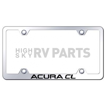 Automotive Gold License Plate Frame - Silver Stainless Steel - LFWACLEC