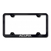 Automotive Gold License Plate Frame - Black Stainless Steel - LFWACUEB