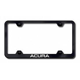 Automotive Gold License Plate Frame - Black Stainless Steel - LFWACUEB