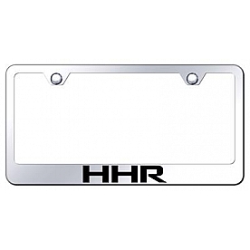 Automotive Gold License Plate Frame - Silver Stainless Steel - LFHHREC